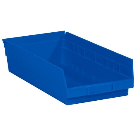Bsc Preferred 17-7/8 x 8-3/8 x 4'' Blue Plastic Shelf Bin Boxes, 10PK BUY00012849